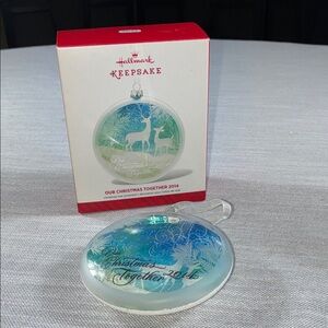 2014 Our first Christmas together Hallmark keepsake glass ornament original box